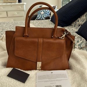 Brahmin Priscilla Satchel - Cognac Selva